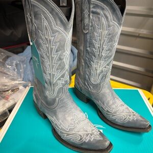Lane Boots Women's Western Boots Lexington in Washed Denium Blue in Size 9, NIB